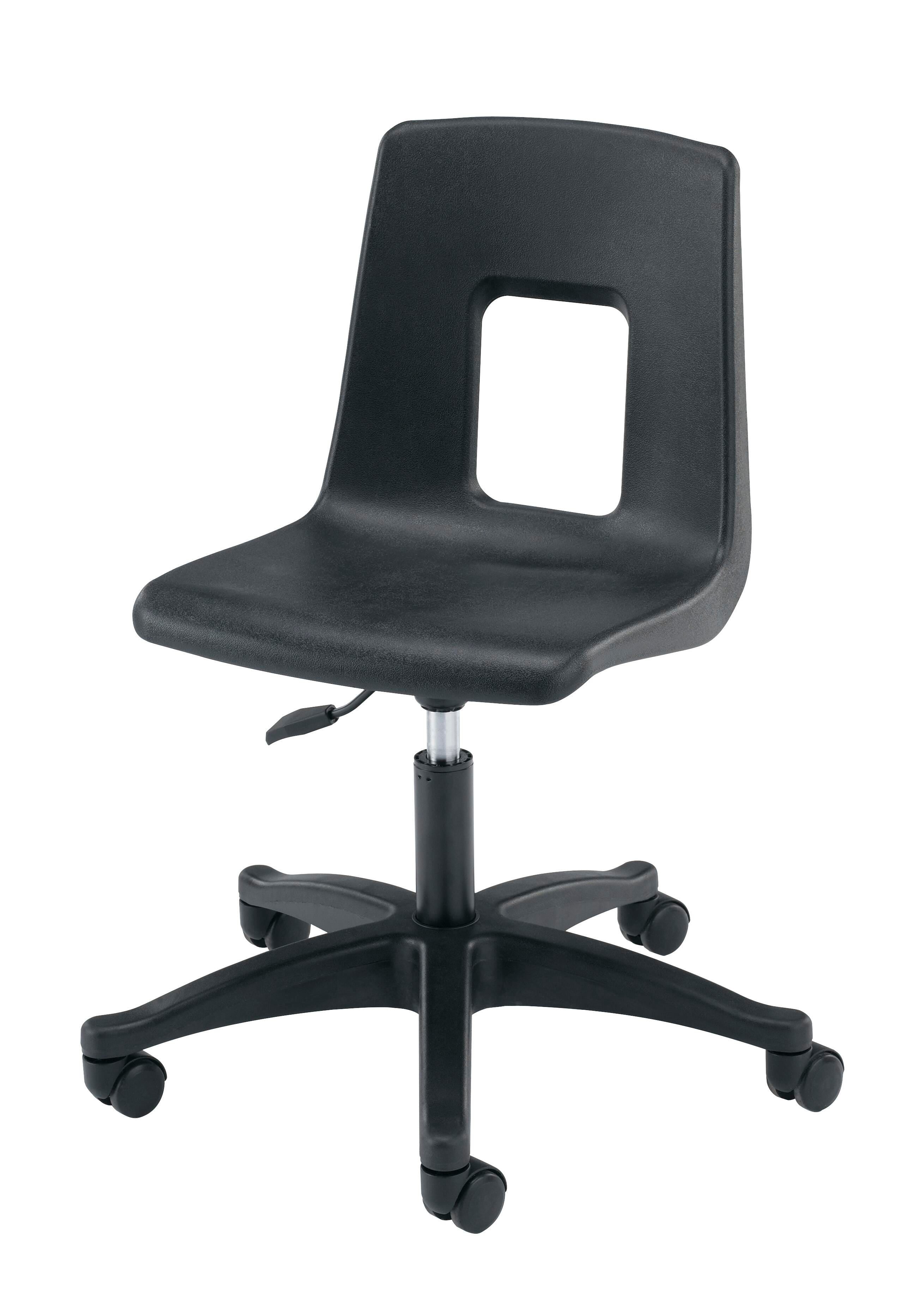 CHAIR - CLASSROOM SELECT - TRADITIONAL PNEUMATIC LIFT CHAIR - B SHELL 14-3/8 TO 16-7/8 H IN - SPECIFY SEAT AND BACK COLOR