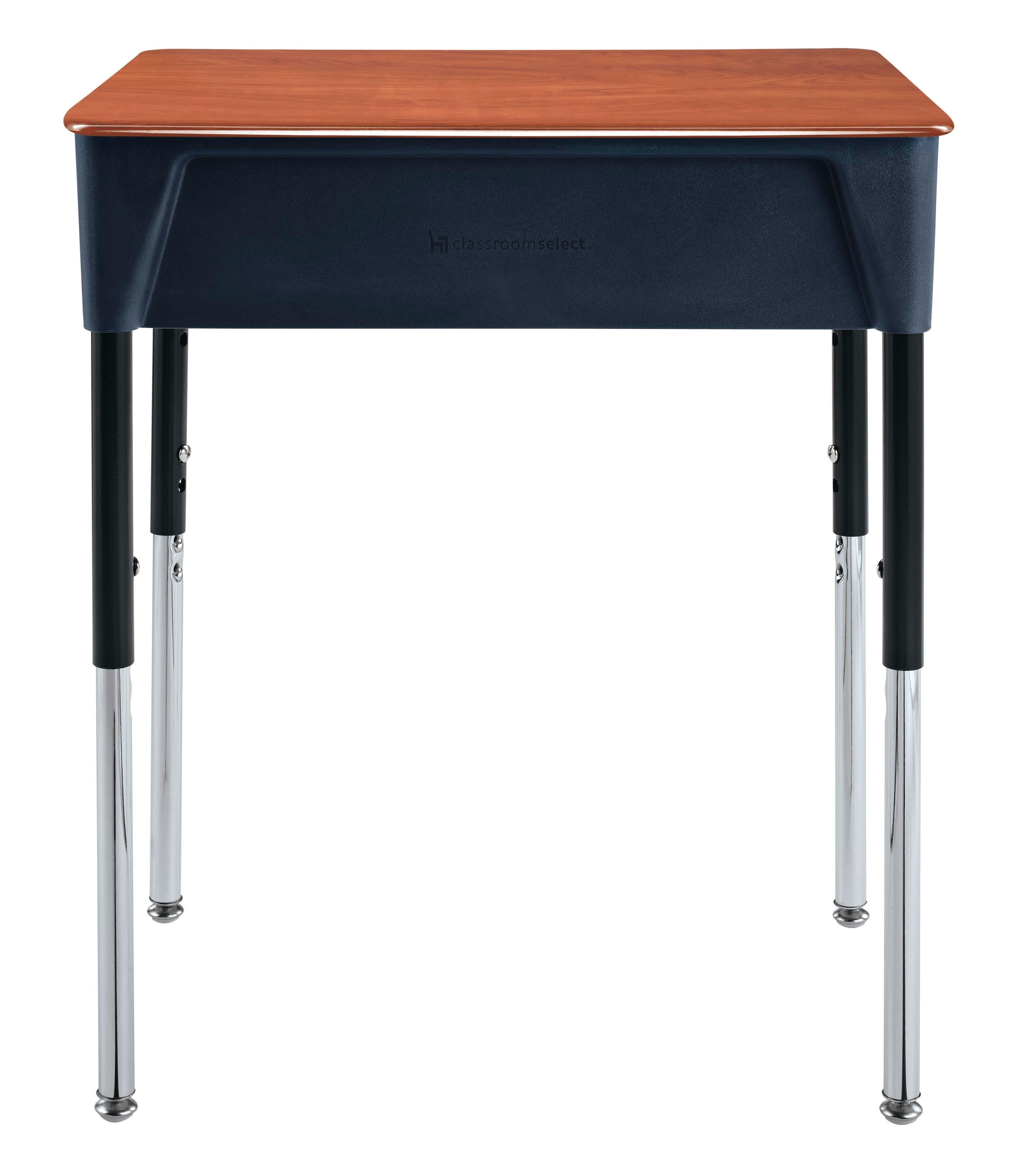 DESK - CLASSROOM SELECT - CONTEMPORARY OPEN FRONT DESK - 18 X 24 IN - HARD PLASTIC - SPECIFY TOP COLOR - NONE - SPECIFY BOOKBOX COLOR