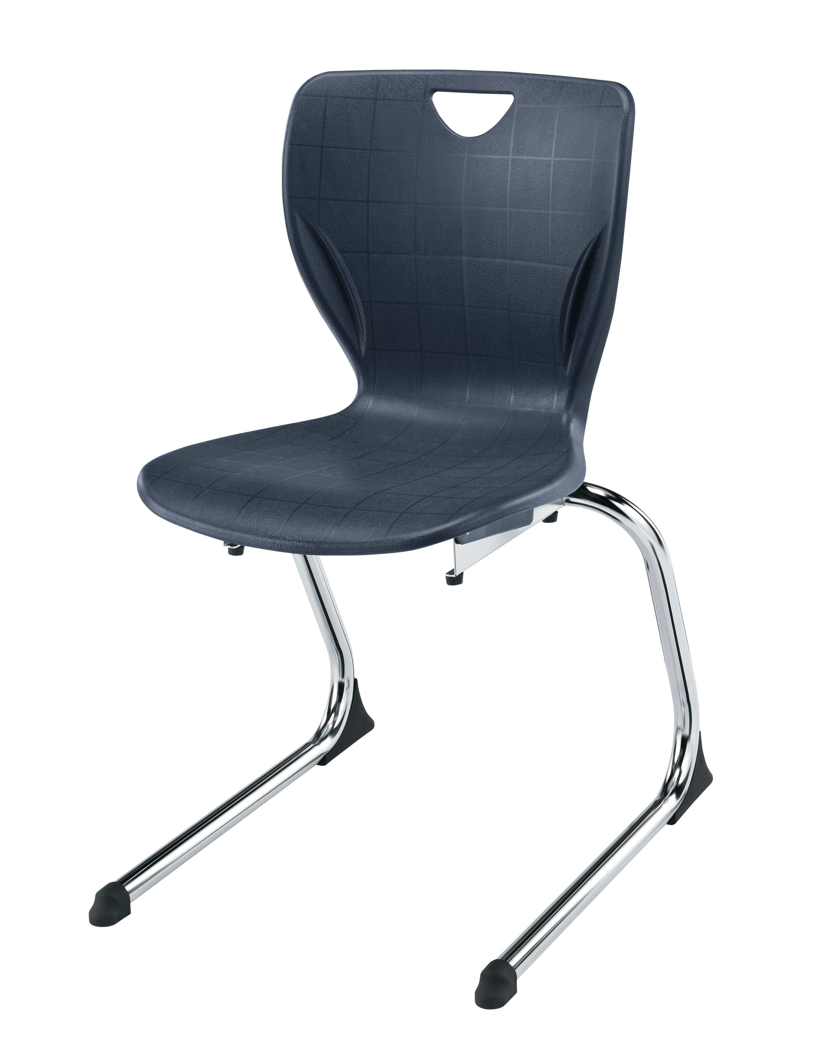 CHAIR - CLASSROOM SELECT - CONTEMPORARY CANTILEVER - 14 IN - SPECIFY SEAT AND BACK COLOR - SPECIFY GLIDE/CASTER TYPE - CHROME