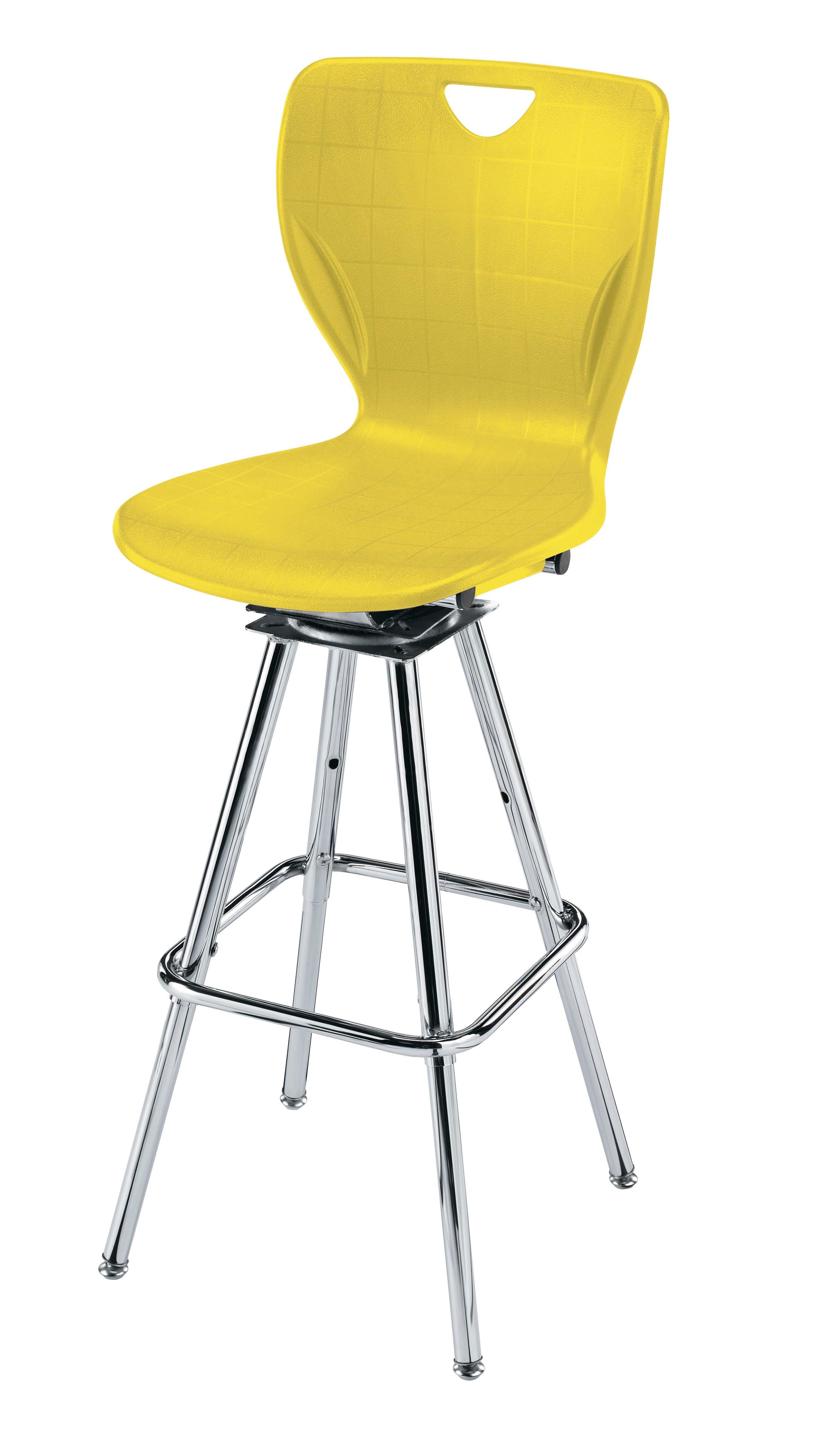 STOOL - CLASSROOM SELECT - CONTEMPORARY SWIVEL - A SHELL - SPECIFY SEAT AND BACK COLOR