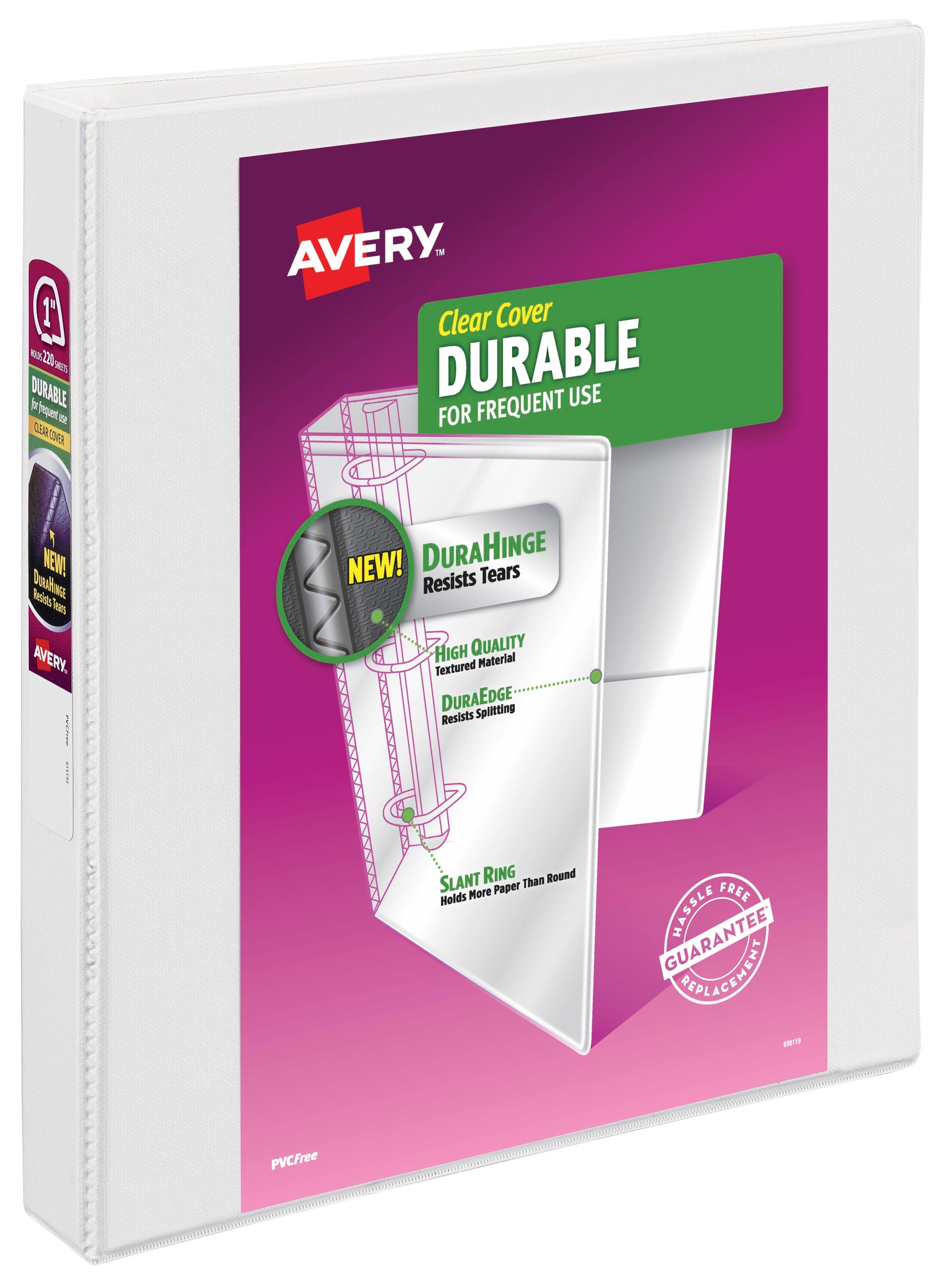 BINDER VIEW AVERY 1 IN SLANT RING WHITE AVE17012