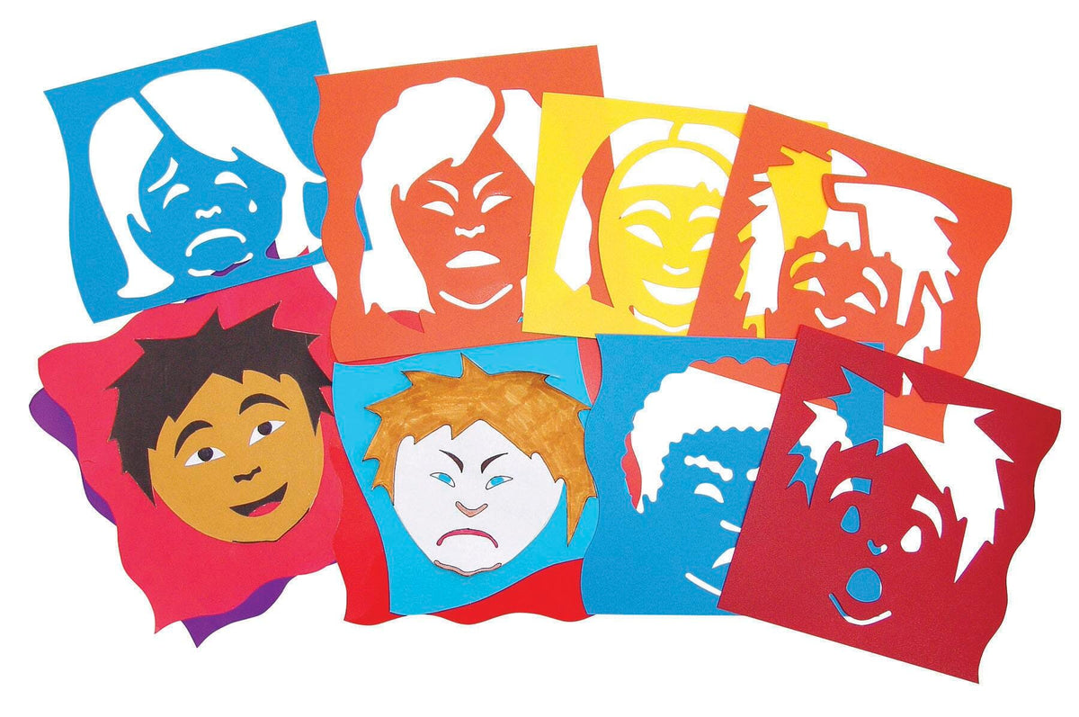 STENCILS MIX AND MATCH EMOTION SET OF 6
