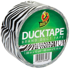 TAPE ZIG-ZAG ZEBRA DUCT 1.88 IN X 10 YARDS