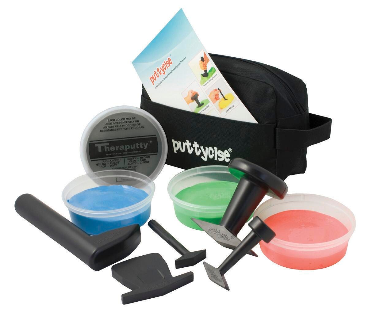 PUTTY - PUTTYCISE HARD THERAPUTTY KIT 6 OZ - SET OF 5