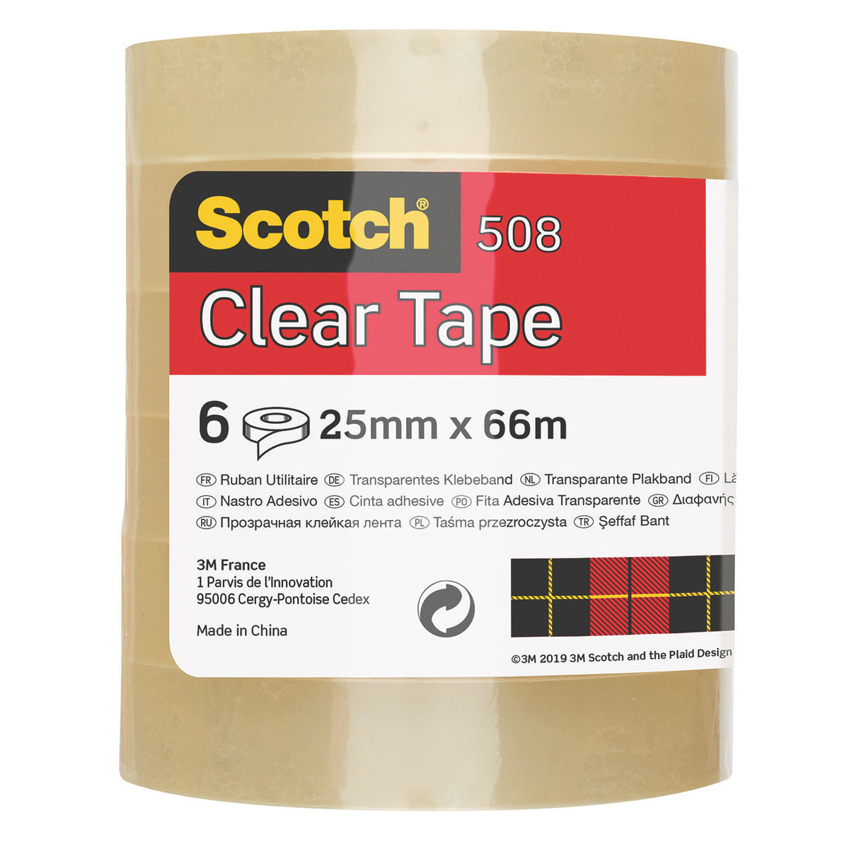 Tape Easy Tear 25Mm X 66Mt. Pack 6
