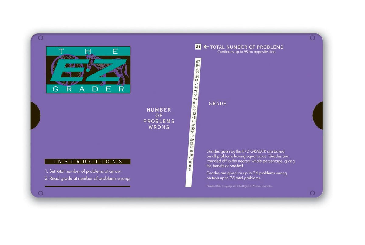 GRADER EZ COMPUTES PERCENTAGE SCORES