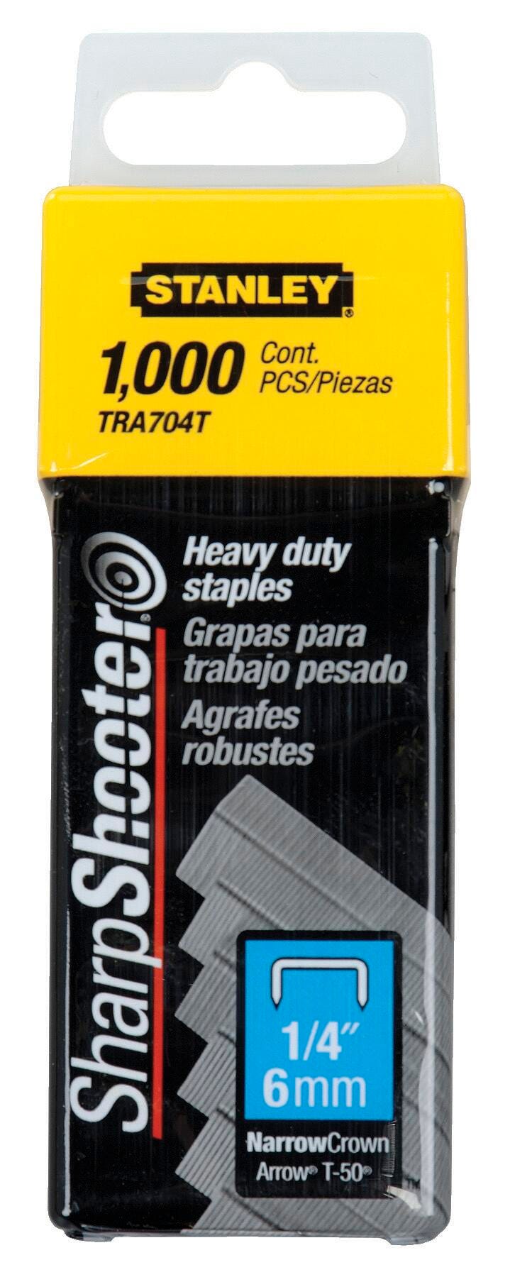STAPLES 1/4 IN HEAVY DUTY TACKER STANLEY PACK OF 1000
