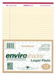 PAPER LEGAL PAD 8.5X11.75 IVORY 50 SHEETS PK OF 12
