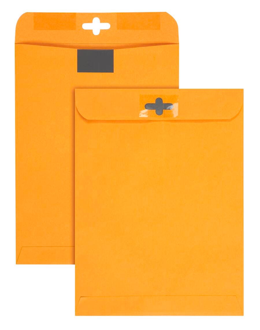 ENVELOPES 9X12 IN CLEAR CLASP PACK OF 100