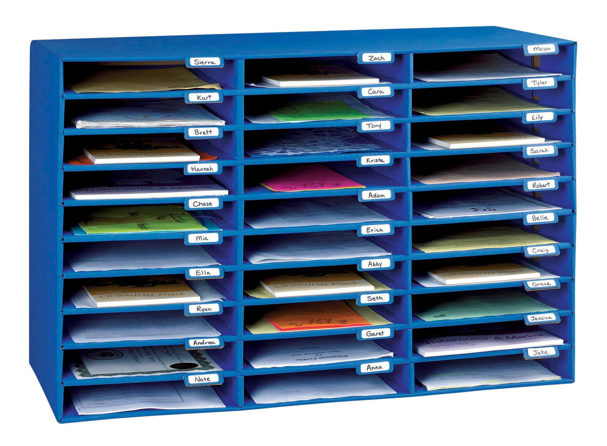 MAILBOX CLASSROOM KEEPER 30 SLOT BLUE