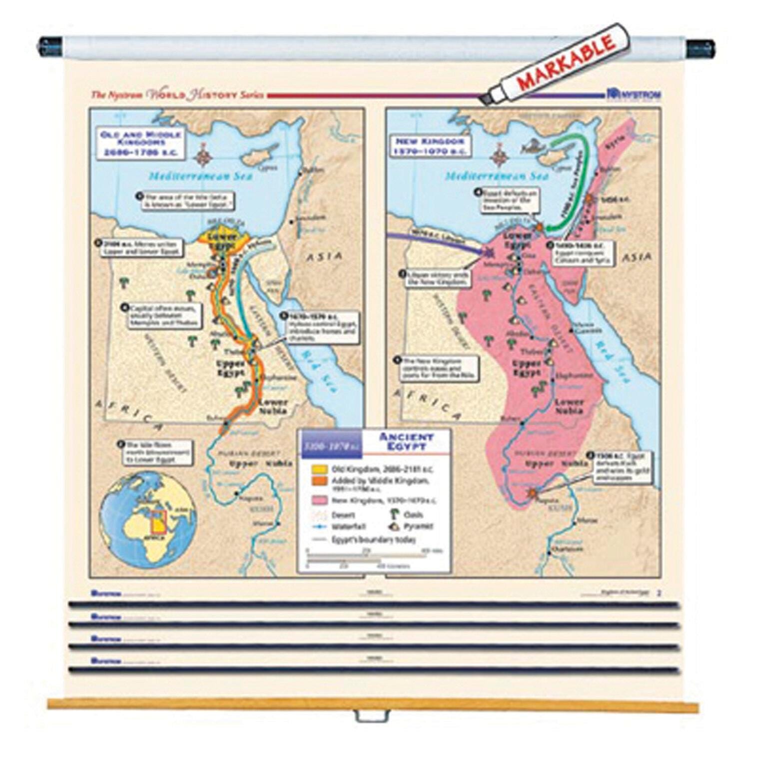 MAP NYSTROM EARLY WORLD HISTORY SET OF 16
