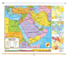 MAP NYSTROM POLITICAL RELIEF MIDDLE EAST MAP