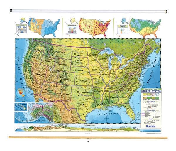 MAP NYSTROM US LAND COVER MAP