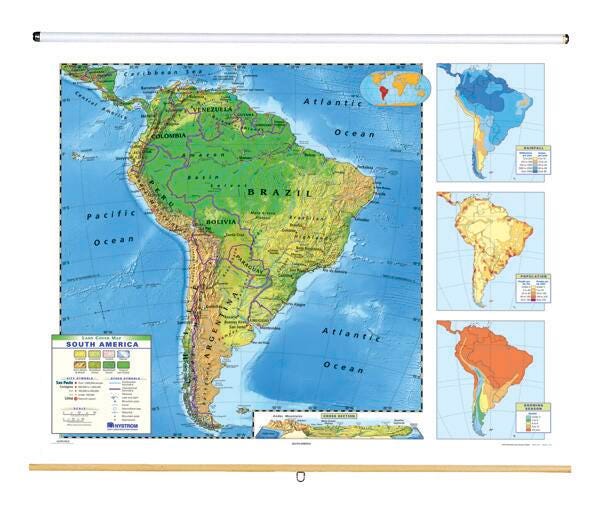 MAP NYSTROM SOUTH AMERICA LAND COVER MAP
