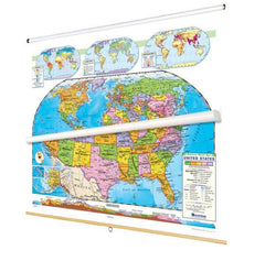 MAP NYSTROM POLITICAL RELIEF US/WORLD COMBO MAP
