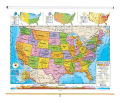 MAP NYSTROM POLITICAL RELIEF US MAP