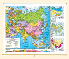MAP NYSTROM POLITICAL RELIEF ASIA MAP