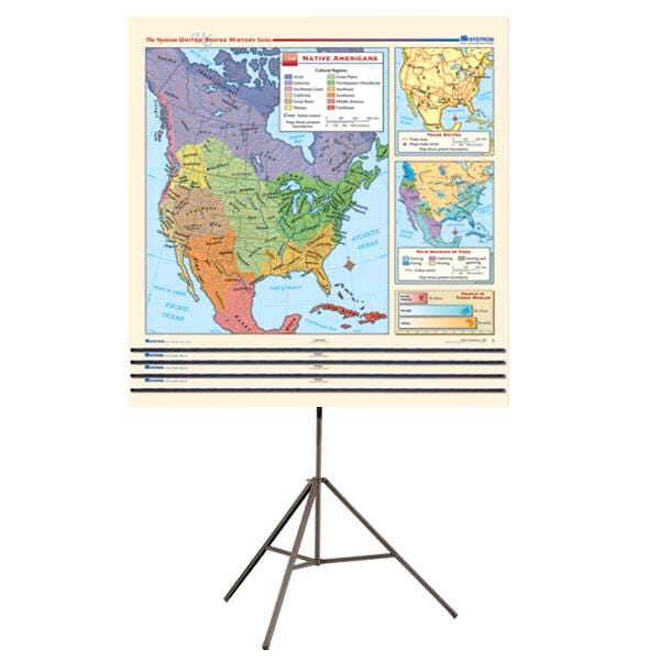 MAP NYSTROM US HISTORY ON TRIPOD SET OF 16