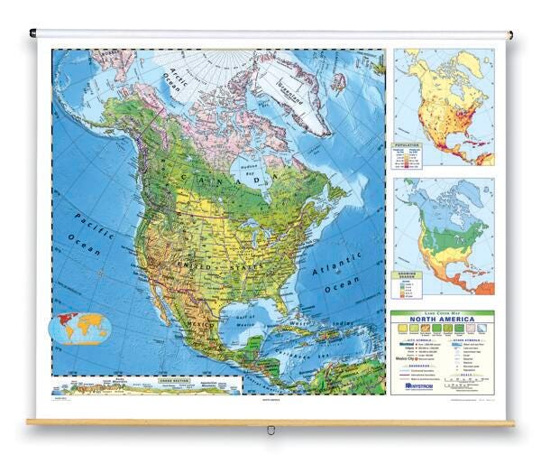 MAP NYSTROM LAND COVER NORTH AMERICA MAP