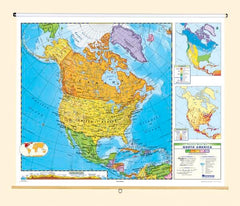MAP NYSTROM POLITICAL RELIEF NORTH AMERICA MAP