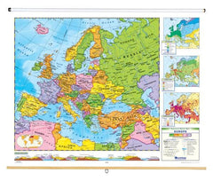MAP NYSTROM POLITICAL RELIEF EUROPE MAP