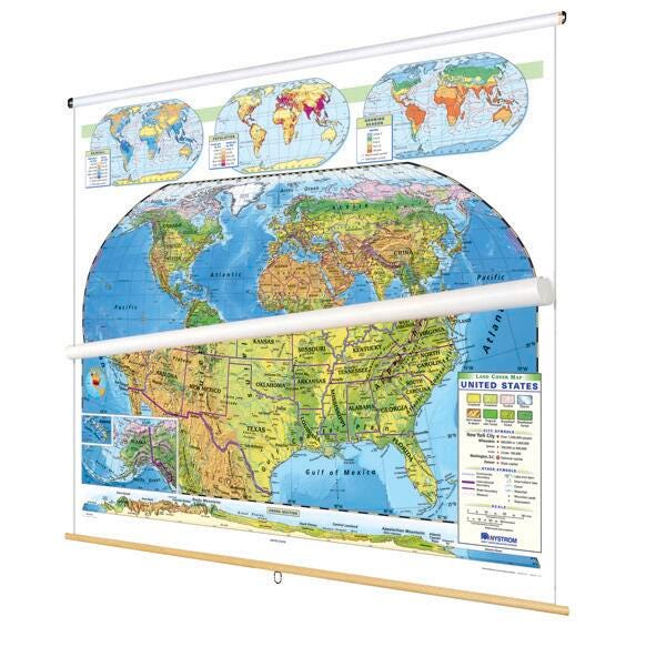 MAP NYSTROM LAND COVER US/WORLD COMBO