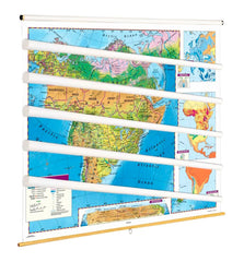 MAP NYSTROM LAND COVER CONTINENTS SET OF 6