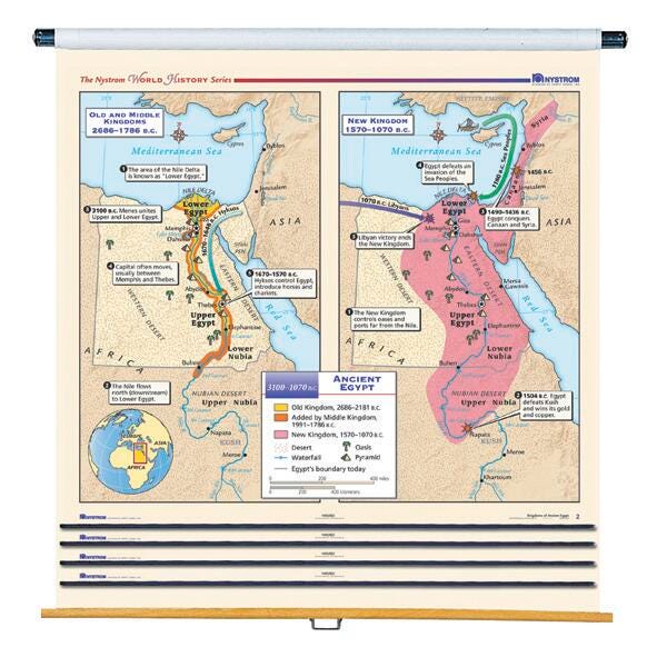 MAP NYSTROM BASIC WORLD HISTORY ON MULTIROLL SET OF 14