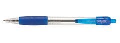 PEN GRIP RETRACT MED BALLPOINT BLUE SCHOOL SMART PK OF 12