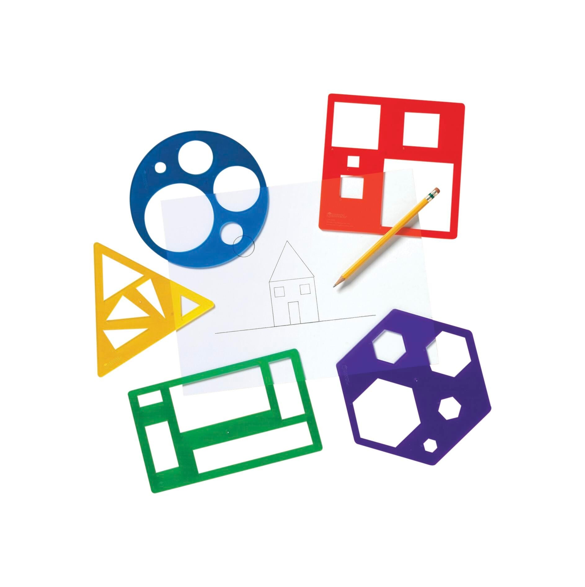 TEMPLATES PRIMARY RELATIONAL SHAPES SET/5