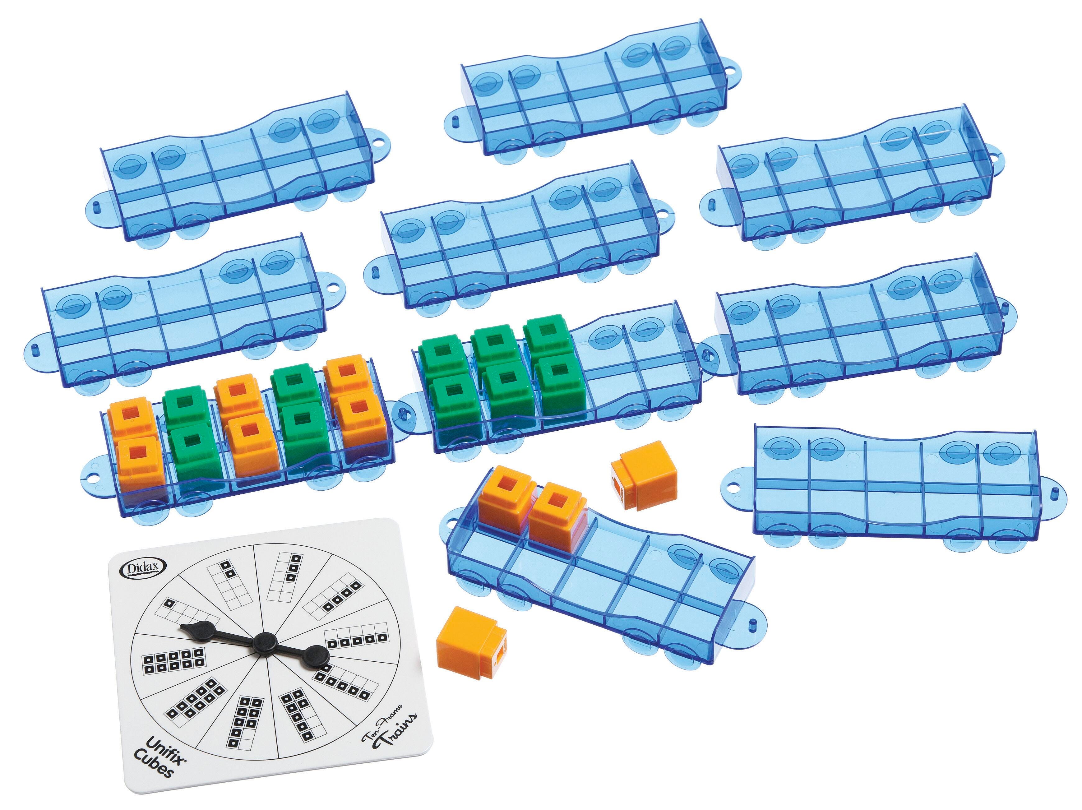 MANIPULATIVE UNIFIX TEN-FRAME TRAINS