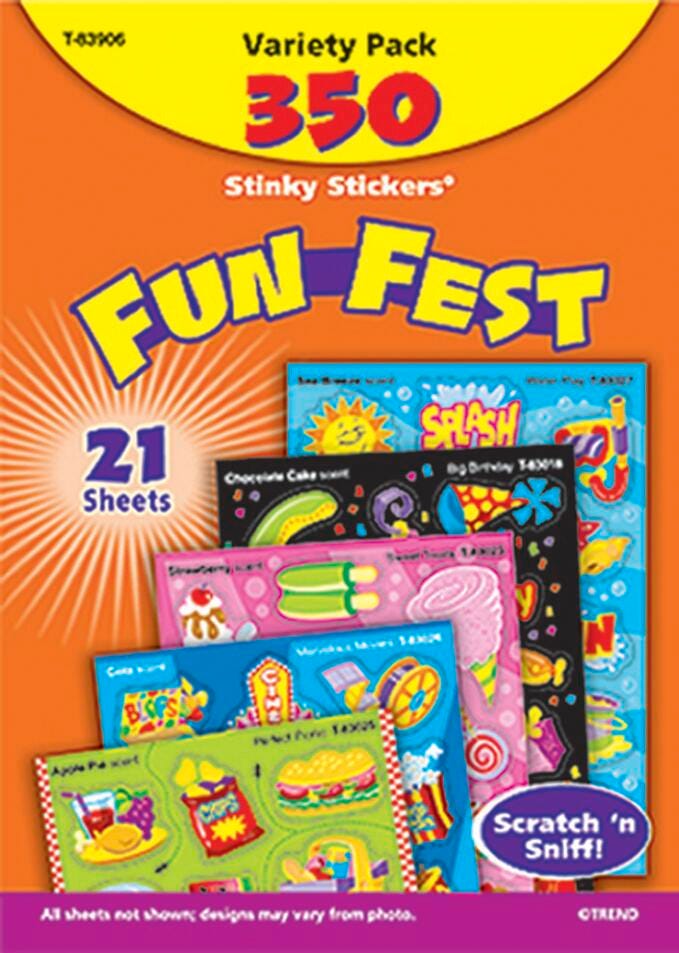 STICKERS - FUN FEST TREND STINKY STICKERS PACK OF 350