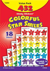 STICKERS - COLORFUL STAR SMILES TREND STINKY STICKERS PACK OF 432