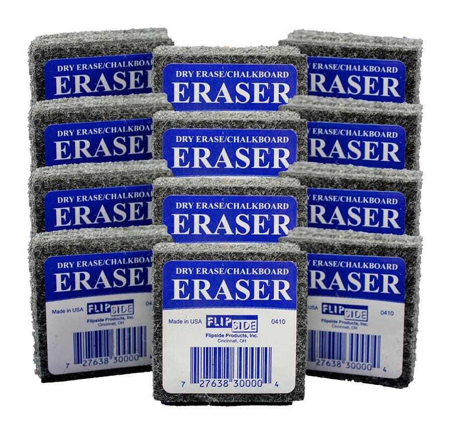 ERASER FLIPSIDE STUDENT PACK OF 12