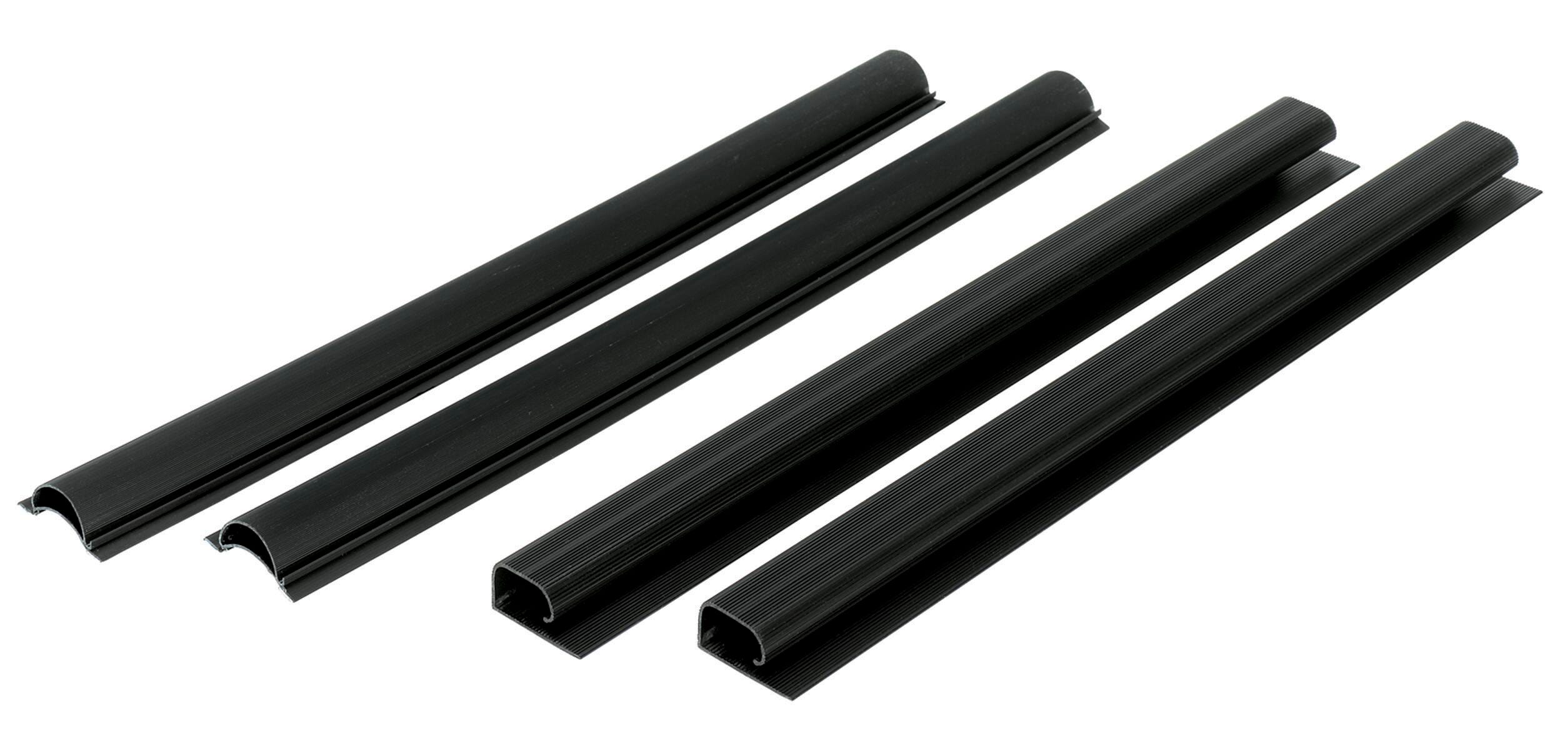 WIRE MANAGEMENT STRIPS FOR HUDDLE TABLES 2 - 24  VERTICAL AND 2 - 24  HORIZONTAL BLACK