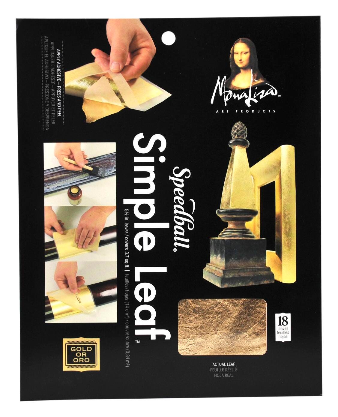 SHEETS SIMPLE LEAF MONA LISA GOLD 18 SHEETS