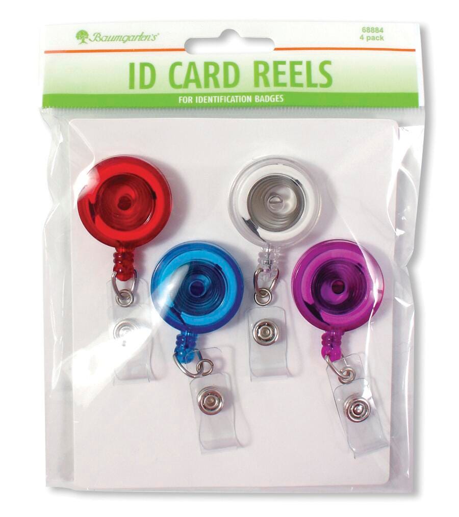 CARD REEL ID TRANSLUCENT LIGHT COLORS PACK OF 4