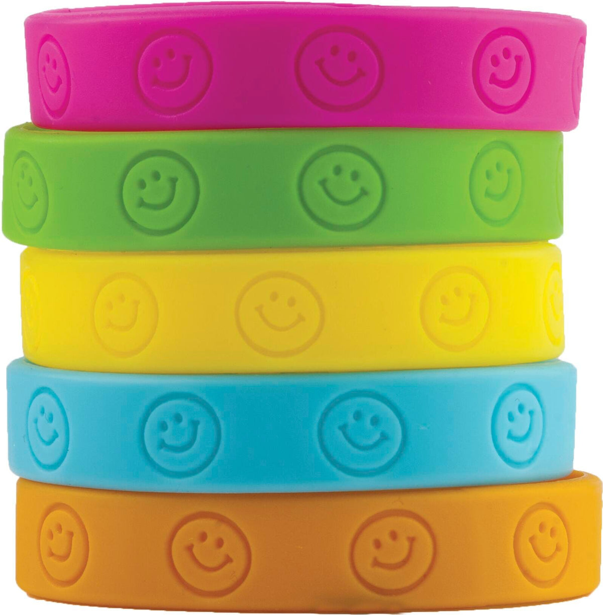 WRISTBANDS HAPPY FACES AWARD WRISTBANDS - PACK OF 10
