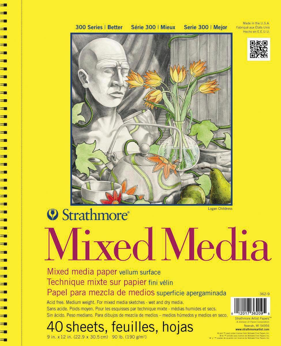 PAPER MIXED MEDIA PAD 300 SERIES 9X12 IN 90 LB 40 SHTS