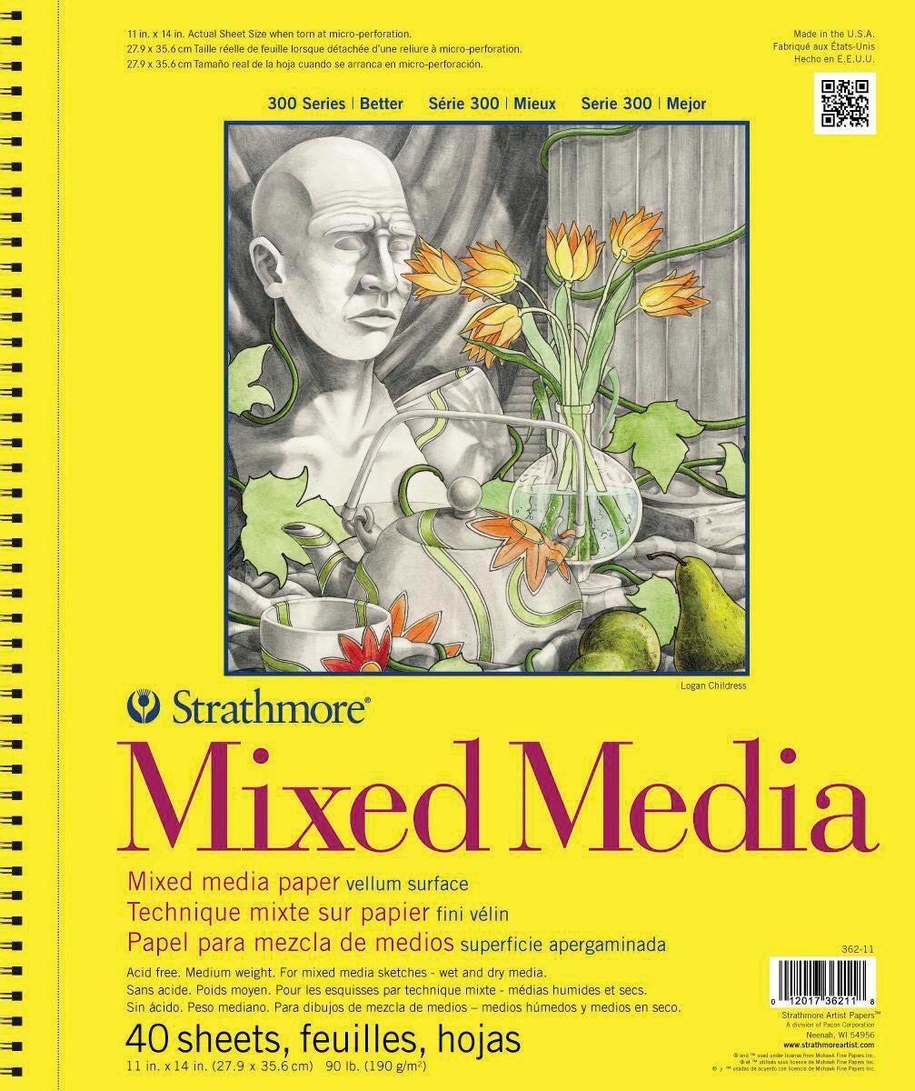 PAPER MIXED MEDIA PAD 300 SERIES 11X14 IN 90 LB 40 SHTS