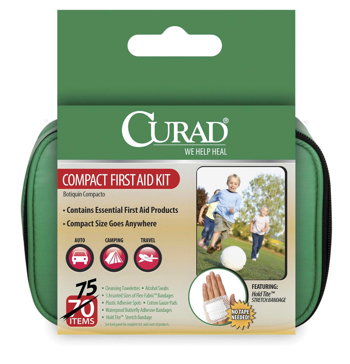 FIRST AID KIT - CURAD COMPACT - 75 PC