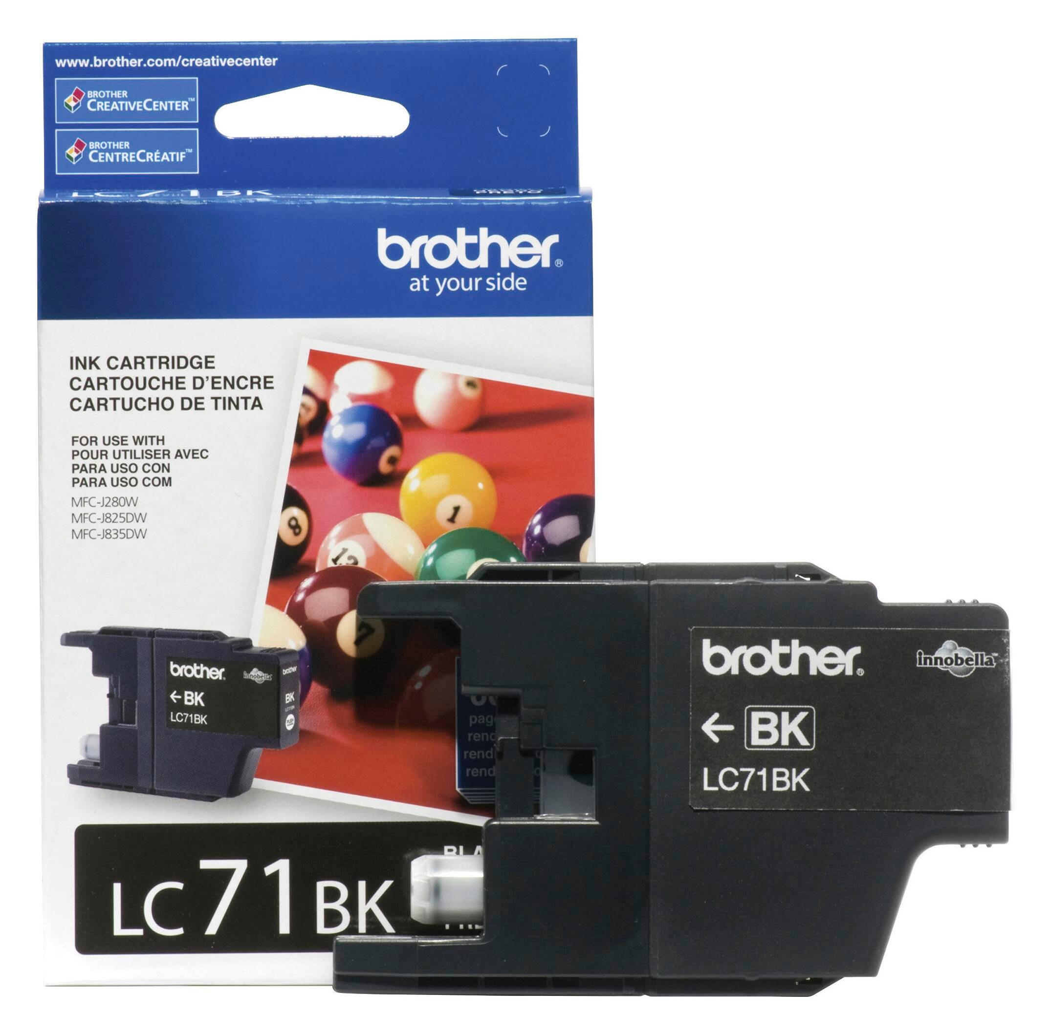 CARTRIDGE INK TONER BROTHER BRTLC71BK BLACK