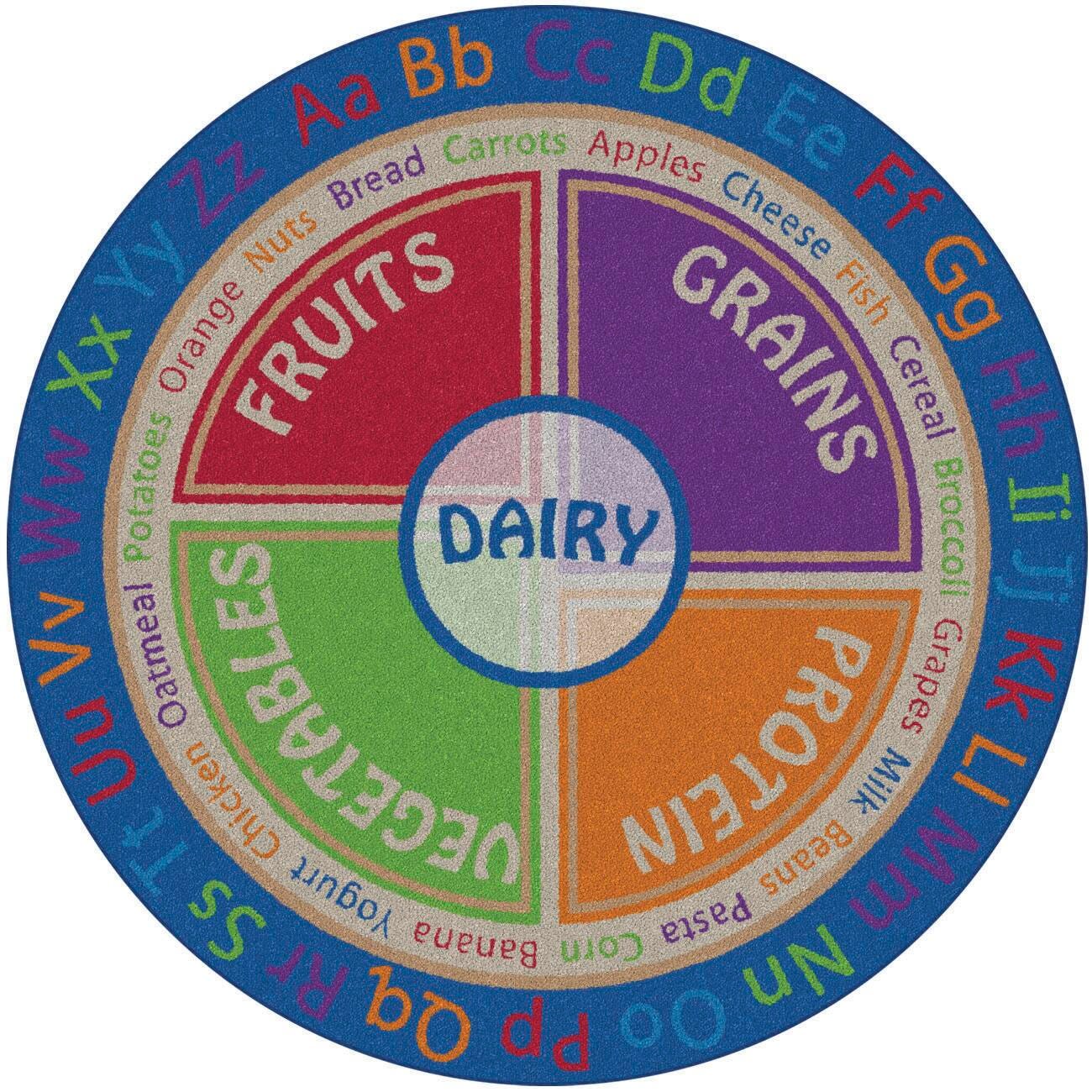 FLAGSHIP CARPETS - PICK A PLATE - ROUND - 8 FT - PRIMARY COLOR