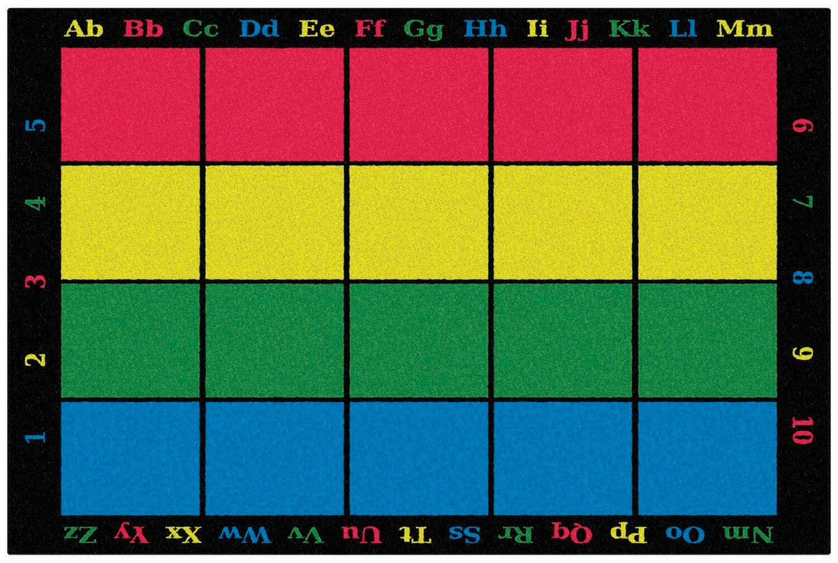 FLAGSHIP CARPETS - LEARNING GRID - 6 FT X 8 FT 4 IN RECTANGLE