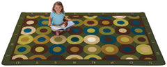 CARPETS FOR KIDS - PREMIUM ALPHABET CALMING CIRCLES - 6 FT X 9 FT RUG