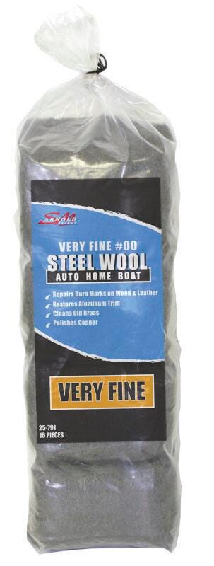 STEEL WOOL 00 VERY FINE 16 PADS APPROX 3X4 25-791