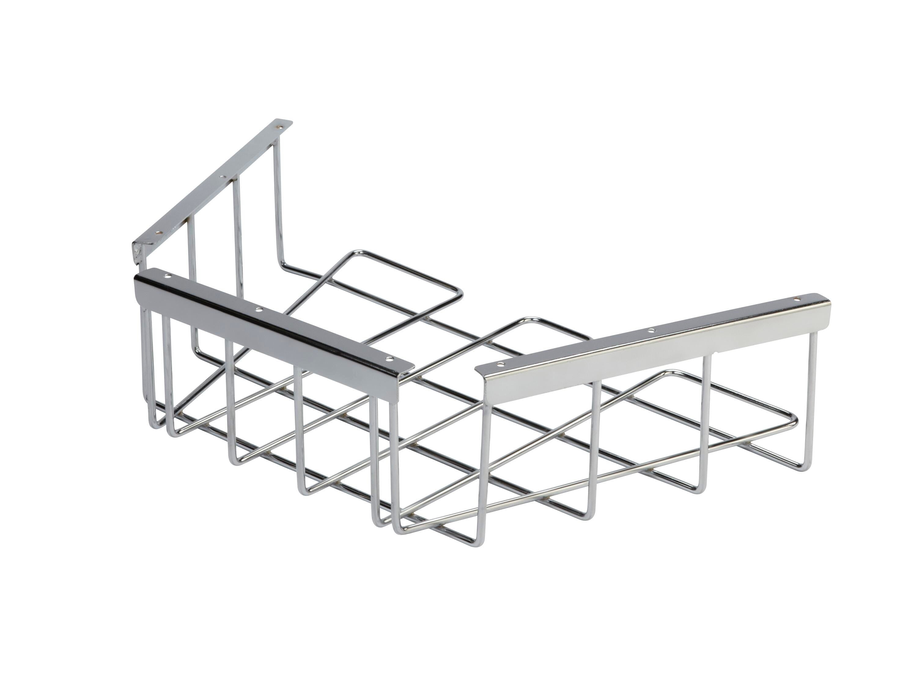 ACCESSORY - CLASSROOM SELECT - CONTEMPORARY - BOOK RACK FOR HEX/OCT COLLABORATION DESK - CHROME WIRE - WS-CH-HEX-LG