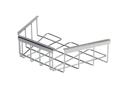 ACCESSORY - CLASSROOM SELECT - CONTEMPORARY - BOOK RACK FOR HEX/OCT COLLABORATION DESK - CHROME WIRE - WS-CH-HEX-LG