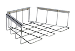 ACCESSORY - CLASSROOM SELECT - CONTEMPORARY - BOOK RACK FOR RECTANGLE COLLABORATION DESK - CHROME WIRE - WS- WS-CH-TRECT