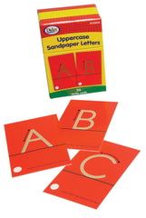 CARDS SANDPAPER LETTER TACTILE UPPERCASE SET OF 26